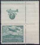 Obrázek k výrobku 41907 - 1946, ČSR II, L20KH, Letecká známka: Letecké motivy - Letadlo nad Bratislavou ✶✶ o H