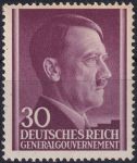 Obrázek k výrobku 42219 - 1941, Generální Gouvernement, 077, Výplatní známka: Adolf Hitler ✶✶