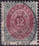 Obrázek k výrobku 42363 - 1895, Dánsko, 0023IIYBbVV, Výplatní známka: Číslice v rámu ⊙