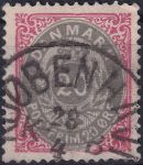 Obrázek k výrobku 42366 - 1875, Dánsko, 0026IYAb, Výplatní známka: Číslice v rámu ⊙