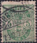 Obrázek k výrobku 42371 - 1902, Dánsko, 0034ZBVV, Výplatní známka: Znak v oválu, větší číslice ⊙