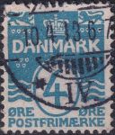Obrázek k výrobku 42373 - 1905, Dánsko, 0044A, Výplatní známka: Vlnky, s 18 srdíčky ⊙