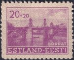 Obrázek k výrobku 42830 - 1941, Estonsko, 4, Výplatní známka: Obnova v Estonsku - Věž \"Velkého Hermanna\" v Revalu (Tallinnu) ✶✶