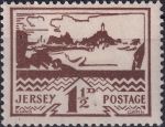 Obrázek k výrobku 42872 - 1943, Jersey, 3, Výplatní známka: Krajinky - Brána ke staré farmě na Jersey ✶
