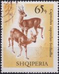 Obrázek k výrobku 43271 - 1967, Albánie, 1173, Srnčí zvěř: Srna s mládětem ⊙
