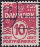 Obrázek k výrobku 43287 - 1912, Dánsko, 0063, Výplatní známka: Vlnky, s 18 srdíčky ⊙