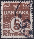 Obrázek k výrobku 43289 - 1912, Dánsko, 0064VV, Výplatní známka: Vlnky, s 18 srdíčky ⊙