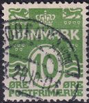 Obrázek k výrobku 43290 - 1921, Dánsko, 0118, Výplatní známka: Vlnky, s 18 srdíčky ⊙