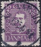 Obrázek k výrobku 43321 - 1924, Dánsko, 0140, 300 let Dánské pošty: Král Kristián X. ⊙