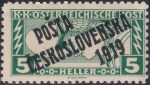 Obrázek k výrobku 43367 - 1919, ČSR I, 0058AVV, PČ 1919: Spěšná známka pro tiskopisy z roku 1917 (obdélník s hlavou Merkura) ✶