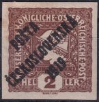 Obrázek k výrobku 43375 - 1919, ČSR I, 0060, PČ 1919: Novinová známka z roku 1916 (hlava Merkura hledící vlevo) ✶