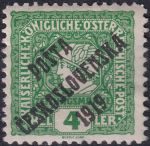 Obrázek k výrobku 43383 - 1919, ČSR I, 0060VV, PČ 1919: Novinová známka z roku 1916 (hlava Merkura hledící vlevo) ✶