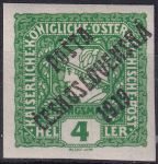 Obrázek k výrobku 43385 - 1919, ČSR I, 0061, PČ 1919: Novinová známka z roku 1916 (hlava Merkura hledící vlevo) ✶ o D
