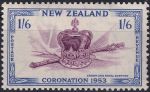 Obrázek k výrobku 43562 - 1953, Nový Zéland, 0325, Korunovace královny Alžběty II.: Westminsterský palác, Londýn ✶