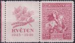 Obrázek k výrobku 43888 - 1946, ČSR II, L20KD, Letecká známka: Letecké motivy - Letadlo nad Bratislavou ✶ P D