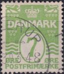Obrázek k výrobku 44277 - 1926, Dánsko, 0166/0167, Výplatní známky: Vlnky, s 18 srdičky ⊙