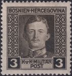 Obrázek k výrobku 44368 - 1917, Bosna a Hercegovina, 124A, Výplatní známka: Císař Karel I. ✶✶