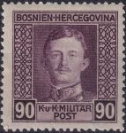 Obrázek k výrobku 44369 - 1917, Bosna a Hercegovina, 124A, Výplatní známka: Císař Karel I. ✶✶