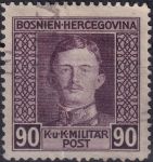Obrázek k výrobku 44384 - 1917, Bosna a Hercegovina, 137A, Výplatní známka: Císař Karel I. ⊙