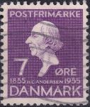 Obrázek k výrobku 44809 - 1935, Dánsko, 0222, 100. výročí prvních pohádek Hanse Christiana Andersena: Labuť s pohádky Ošklivé káčátko ⊙