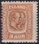 Obrázek k výrobku 44861 - 1907, Island, 0048, Výplatní známka: Král Kristián IX. a Frederik VIII. ✶