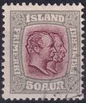 Obrázek k výrobku 44873 - 1907, Island, 0058, Výplatní známka: Král Kristián IX. a Frederik VIII. ⊙