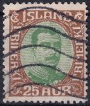 Obrázek k výrobku 44976 - 1920, Island, 0091, Výplatní známka: Král Kristián X. ⊙