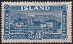 Obrázek k výrobku 45884 - 1925, Island, 0115, Výplatní známka: Pohled na město Rejkjavík ⊙