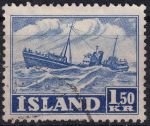 Obrázek k výrobku 46327 - 1950, Island, 0268, Výplatní známka: Rybářství a zemědělství -Rybářství na širém moři ⊙