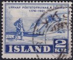 Obrázek k výrobku 46330 - 1949, Island, 0261, 75 let Světové poštovní unie (UPU): Mapa Islandu ⊙