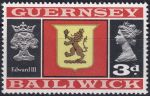 Obrázek k výrobku 46957 - 1969, Guernsey, 0011, Výplatní známka: Pohledy a znaky - Znak ostrova Sark, král Jan✶✶