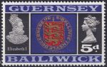 Obrázek k výrobku 46960 - 1969, Guernsey, 0011, Výplatní známka: Pohledy a znaky - Znak ostrova Sark, král Jan✶✶