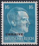 Obrázek k výrobku 47844 - 1941, Obsazená území Německem 1939-45 (Ukrajina), 09VV, Výplatní známky: Adolf Hitler ✶