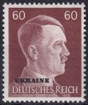 Obrázek k výrobku 47850 - 1941, Obsazená území Německem 1939-45 (Ukrajina), 16, Výplatní známky: Adolf Hitler ✶
