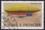 Obrázek k výrobku 48259 - 1979, Svatý Tomáš a Princův ostrov, 0627, Historie letectví (III): Vzducholodě - Paul Hänlein ⊙