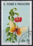Obrázek k výrobku 48286 - 1988, Svatý Tomáš a Princův ostrov, 1062, Květiny a motýli ⊙