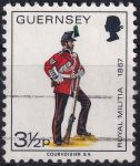 Obrázek k výrobku 48337 - 1974, Guernsey, 0099, Výplatní známka: Vojenské uniformy - Poddůstojník ⊙ 