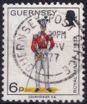 Obrázek k výrobku 48340 - 1974, Guernsey, 0101, Výplatní známka: Vojenské uniformy - Rotmistr ⊙ 