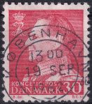 Obrázek k výrobku 48764 - 1961, Dánsko, 390x, Výplatní známka: Král Frederik IX. ⊙ 