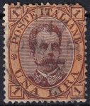 Obrázek k výrobku 48932 - 1889, Itálie, 0053, Výplatní známka: Král Umberto I. ⊙
