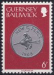 Obrázek k výrobku 49411 - 1979, Guernsey, 0175, Výplatní známka: Mince - 4 doubles ✶✶ 