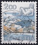Obrázek k výrobku 49784 - 1982, Švýcarsko, 1230, Výplatní známka: Znamení zvěrokruhu a krajinky (I) - Býk, Basilejský dóm ⊙
