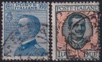 Obrázek k výrobku 49872 - 1877, Itálie, 0027/0028, Výplatní známky: Král Viktor Emanuel II. ⊙