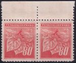 Obrázek k výrobku 50051 - 1945, ČSR II, 0377, Výplatní známka: Lipová ratolest ✶✶ ⊟