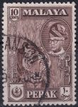Obrázek k výrobku 50477 - 1957, Malajsko - Perak, 106, Výplatní známka: Znaky a zemské pohledy - Mešita ⊙