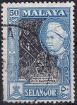 Obrázek k výrobku 50491 - 1957, Malajsko - Selangor, 084a, Výplatní známka: Sultán Hissamuddin Alam Šáh a zemské pohledy - Panthera tigris ⊙