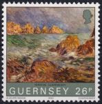 Obrázek k výrobku 50579 - 1983, Guernsey, 0270, 100. výročí návštěvy Pierra-Augusta Renoira na Guernsey: Děti na pobřeží ✶✶ 