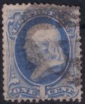 Obrázek k výrobku 50764 - 1863, USA, 0036IIvb, Výplatní známka: Prezidenti a politici - Benjamin Franklin ⊙