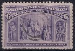 Obrázek k výrobku 50971 - 1893, USA, 0074ba, 400. výročí objevení Ameriky Kryštofem Kolumbem, Kolumbova světová výstava v Chicagu, IL: Přistání Kolumba v Americe ⊙