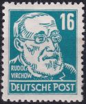 Obrázek k výrobku 51408 - 1952, NDR, 0332vbXI, Výplatní známka: Osobnosti politiky, umění a vědy - Prof. Rudolf Virchow, patolog, historik medicíny, politik ✶ 